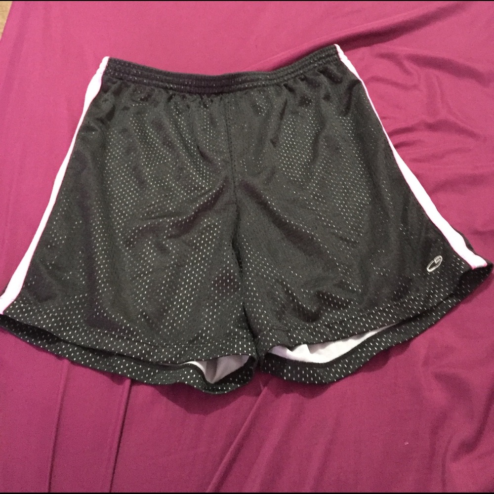 Black Mesh Gym Shorts